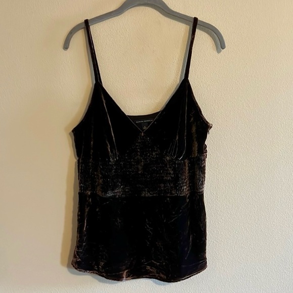 Banana Republic Brown Velvet Top Sleeveless Boho sz 12 - Picture 1 of 8